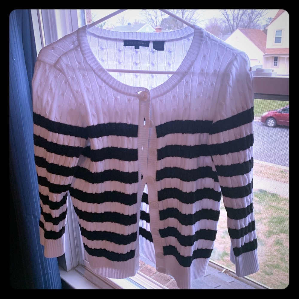 Jeanne Pierre button down cardigan cute small